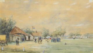 Louis Apol - A military practise at Waalsdorp, The Hague