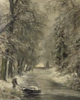 Louis Apol - A snow covered forest
