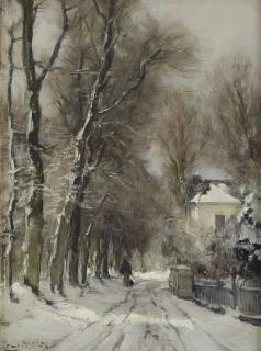 Louis Apol - A Snow Covered Path In Winter