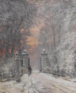 Louis Apol - By the gate in winter