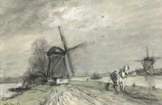 Louis Apol - Mills along a river