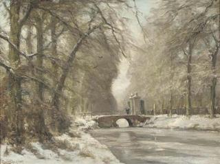Louis Apol - The entrance to Huis ten Bosch in winter
