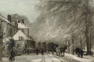 Louis Apol - The Oude Scheveningseweg In Winter, The Hague