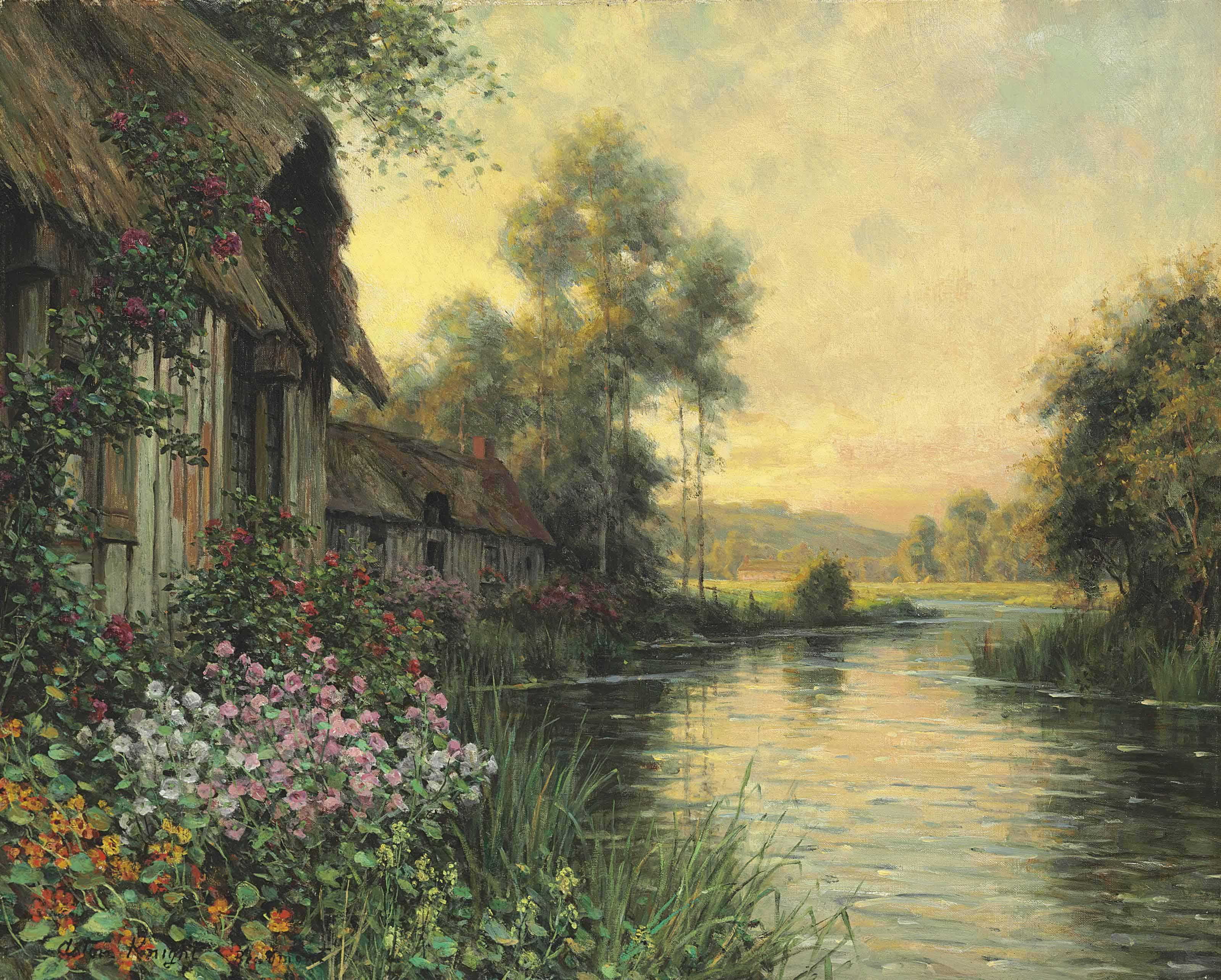 Louis Aston Knight - A Sunny Evening at Beaumont-le-Roger