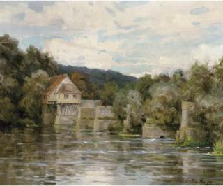 Louis Aston Knight - La Seine à Vernon