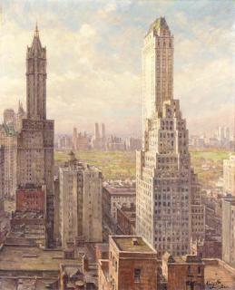 Louis Aston Knight - Skyscrapers, New York