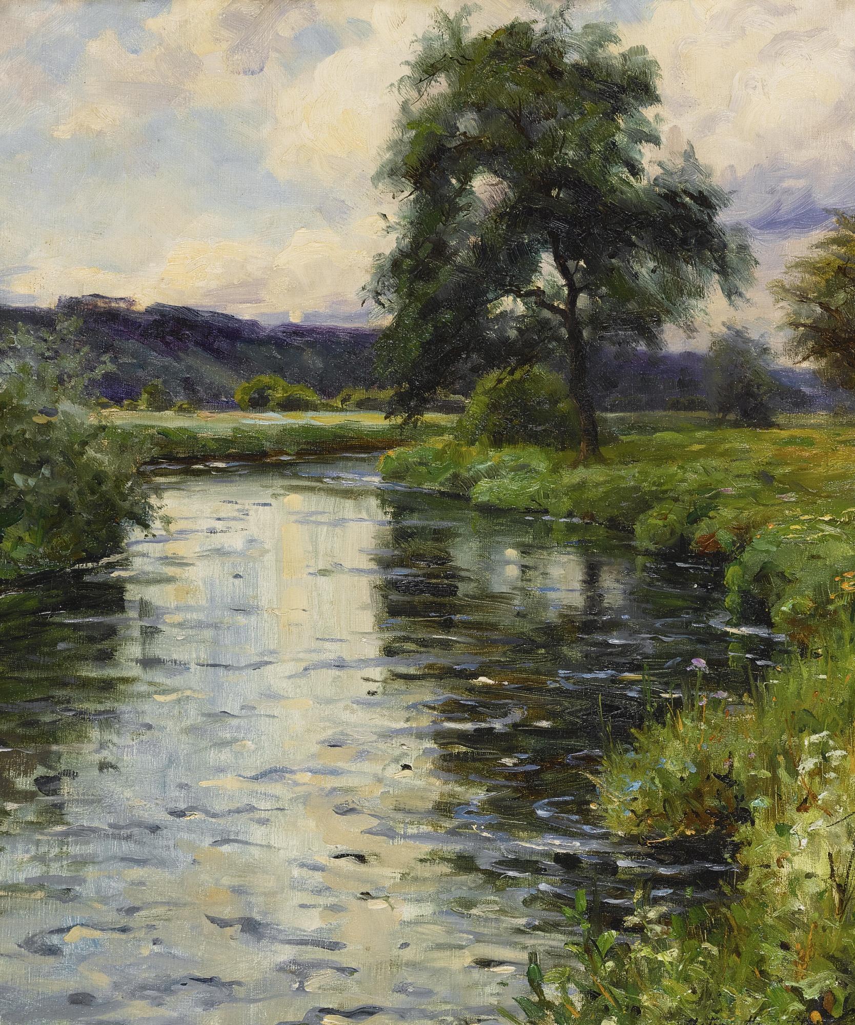 Louis Aston Knight - The Risle At Le Riviere Thibouville