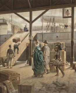 Louis-Auguste-Georges Loustaunau - Boarding The Ship For New York