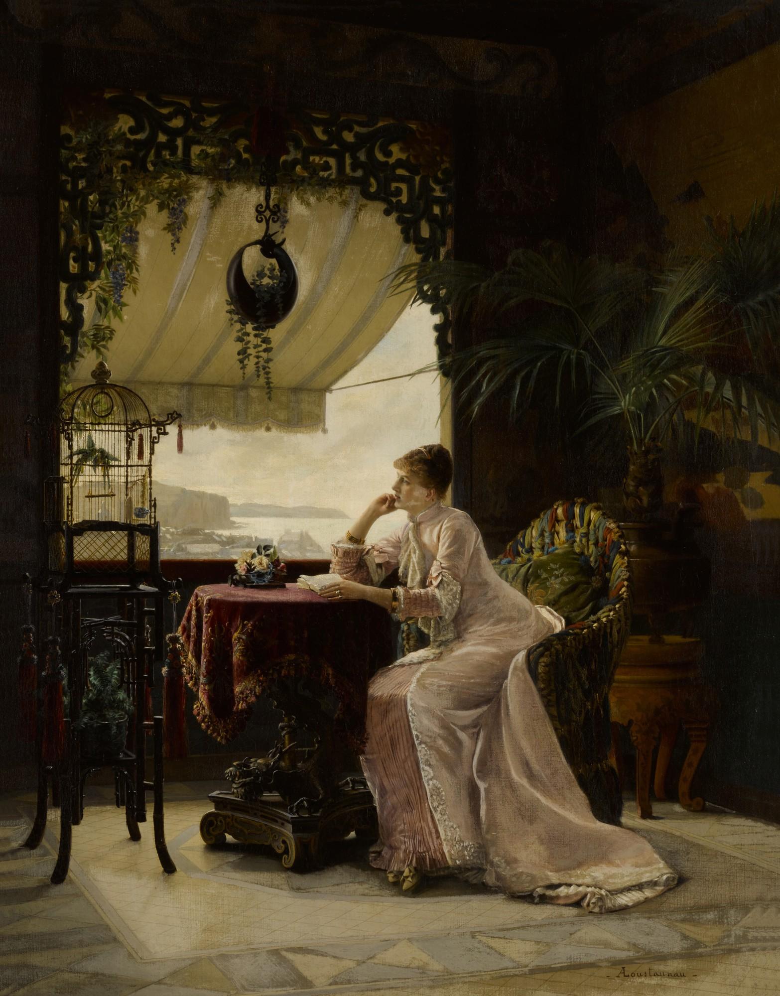 Louis Auguste Georges Loustaunau - Daydreaming in a Chinois Interior