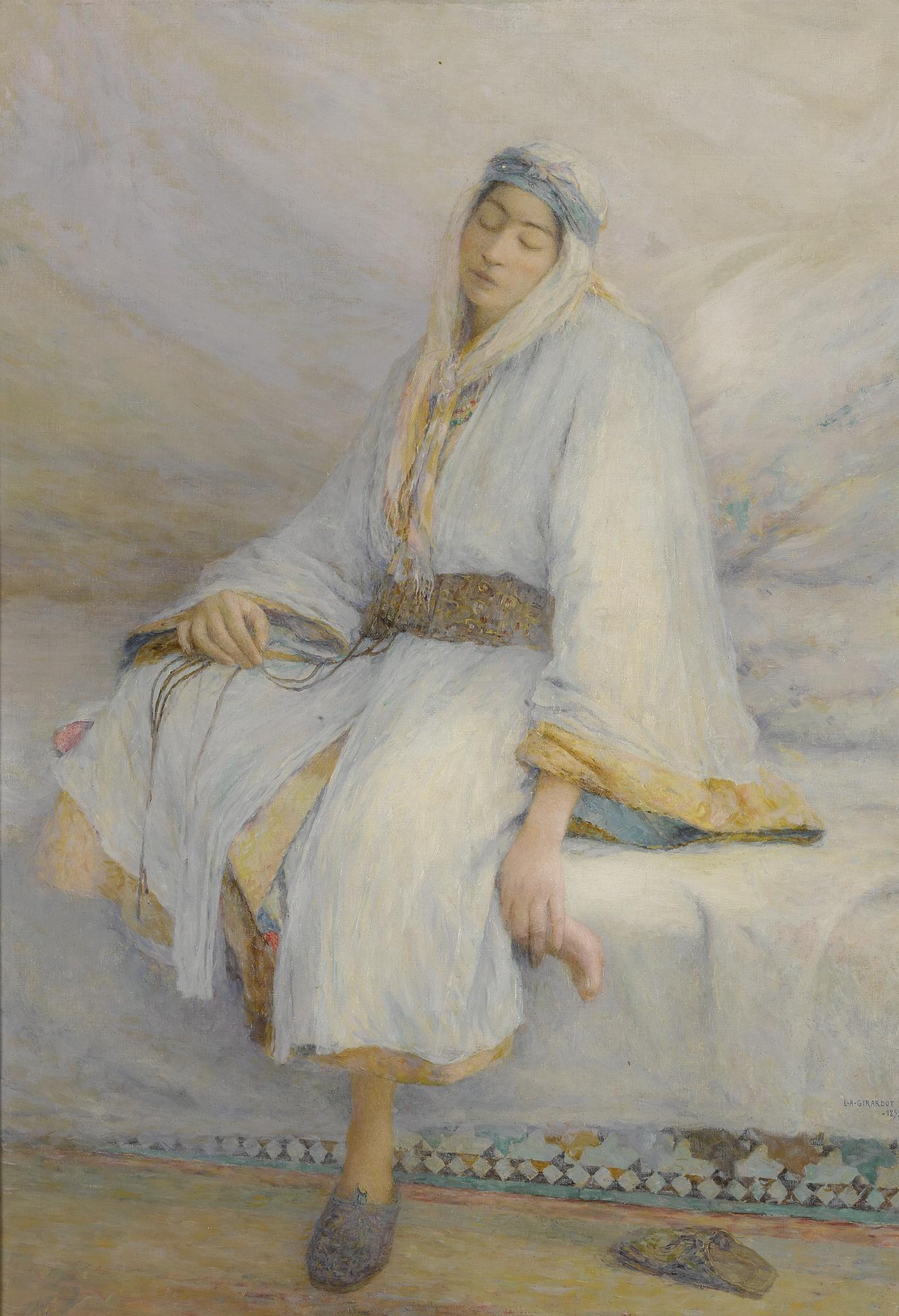 Louis Auguste Girardot - French a Moroccan In Repose