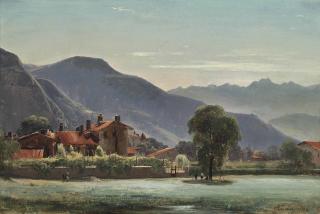 Louis-Auguste Lapito - A Village In The Mountains