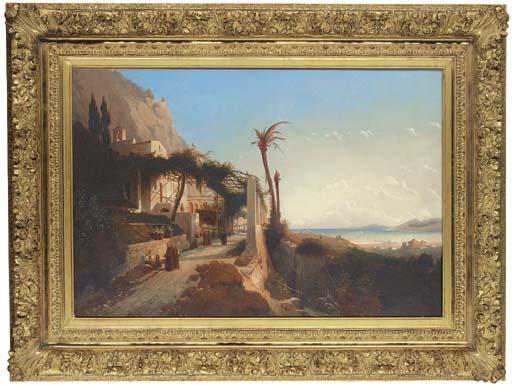 Louis Auguste Lapito - The monastery of the Carmine monks at Amalfi