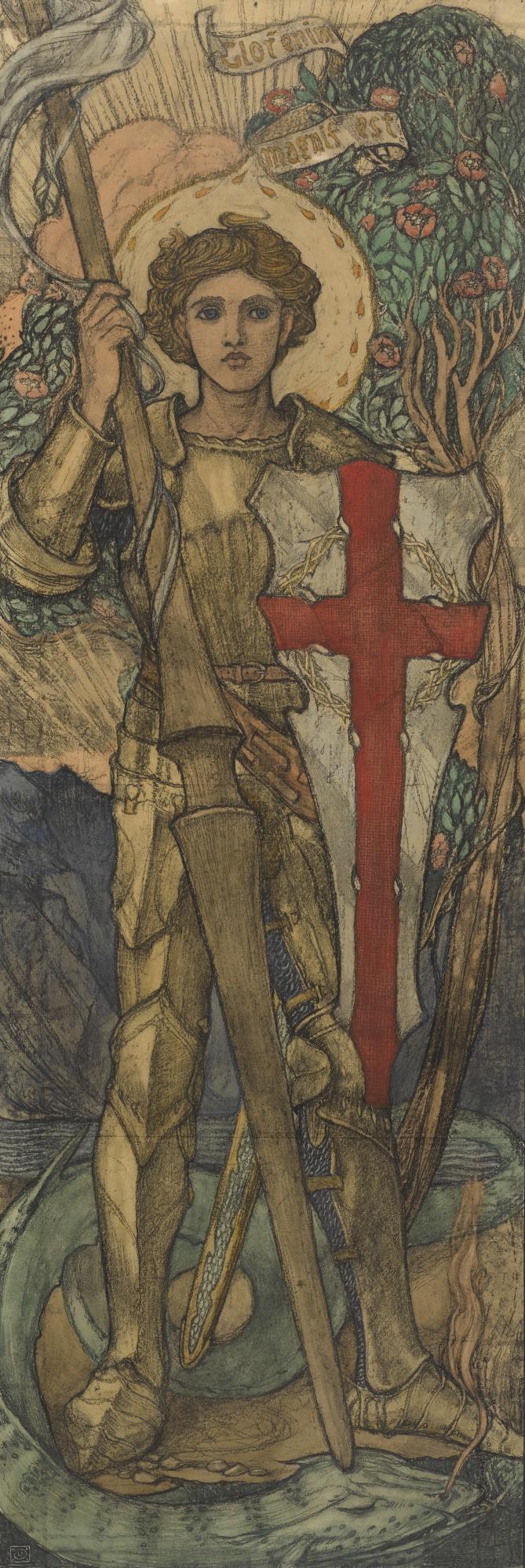 Louis B. Davis - St. George, Study For A Window At Wynyard Park