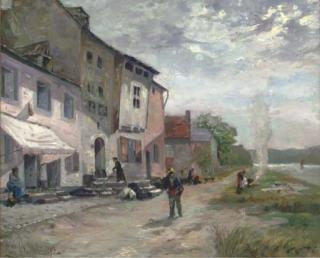 Louis Baudit - A Fisherman On A Village Track