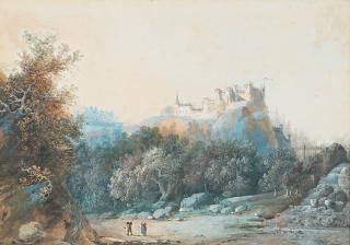 Louis Belanger - Castle on a rock in a landscape