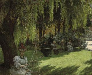 Louis Béroud - An art class in the shade