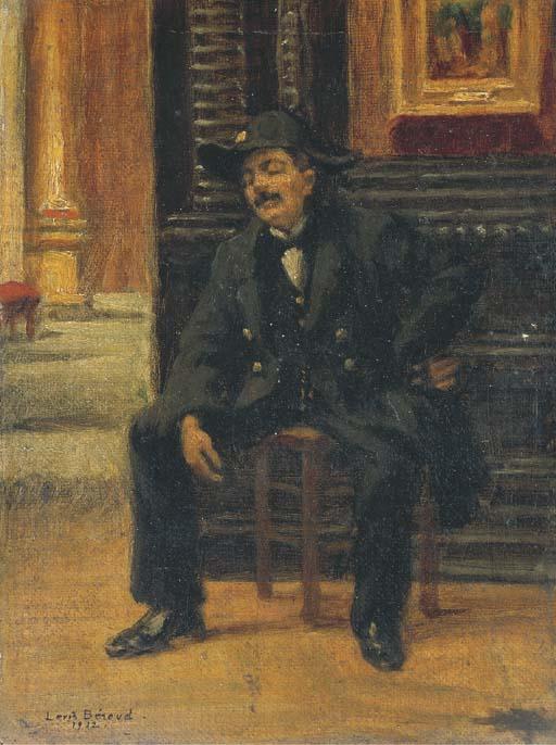 Louis Beroud - Un gardien du Louvre