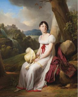 Louis Boilly - Portrait De Madame Saint-Ange Chevrier Dans Un Paysage