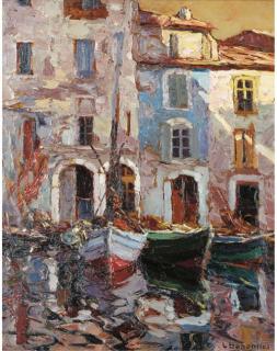 Louis Bonamici - Bateaux de pêcheurs à Saint Tropez