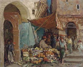 Louis Bonamici - Marché à la casbah