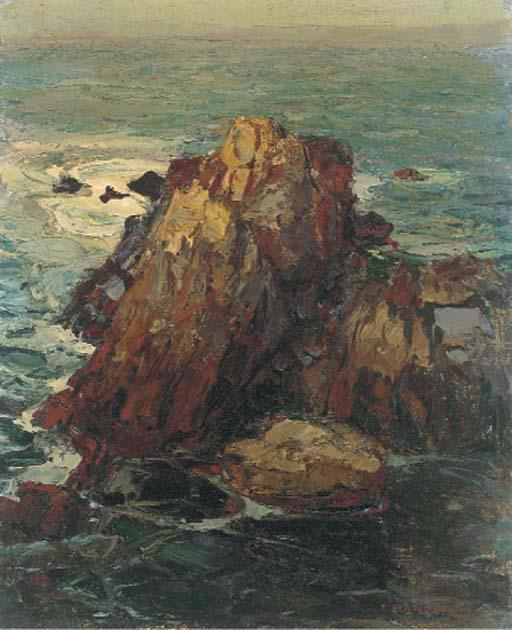 Louis Bonamici - Rocher en mer