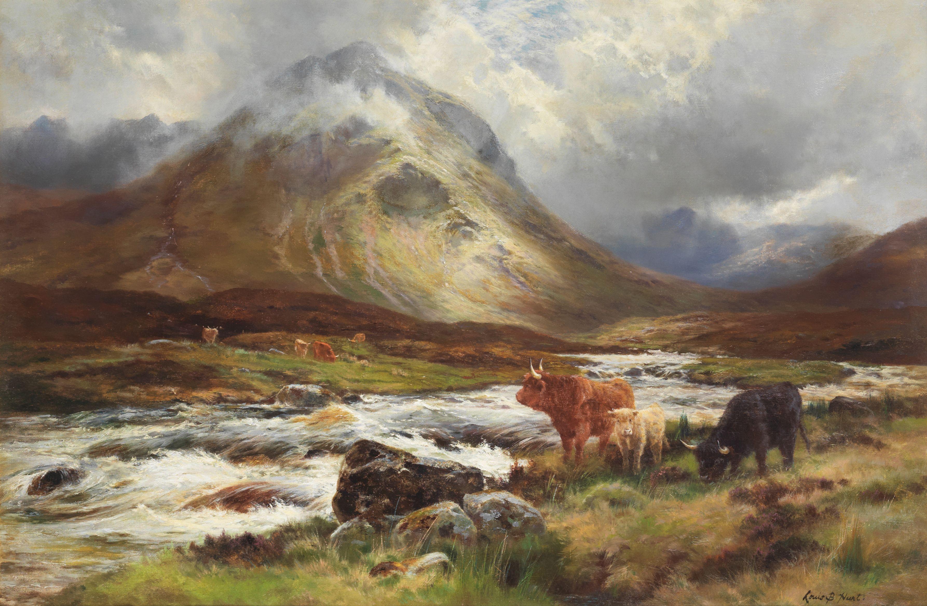 Louis Bosworth Hurt - A spate in Glen Sligachan, Skye
