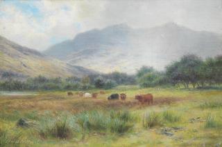 Louis Bosworth Hurt - At Strathyre, Perthshire: A Passing Shower