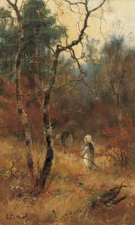 Louis Bosworth Hurt - Autumn in the woods