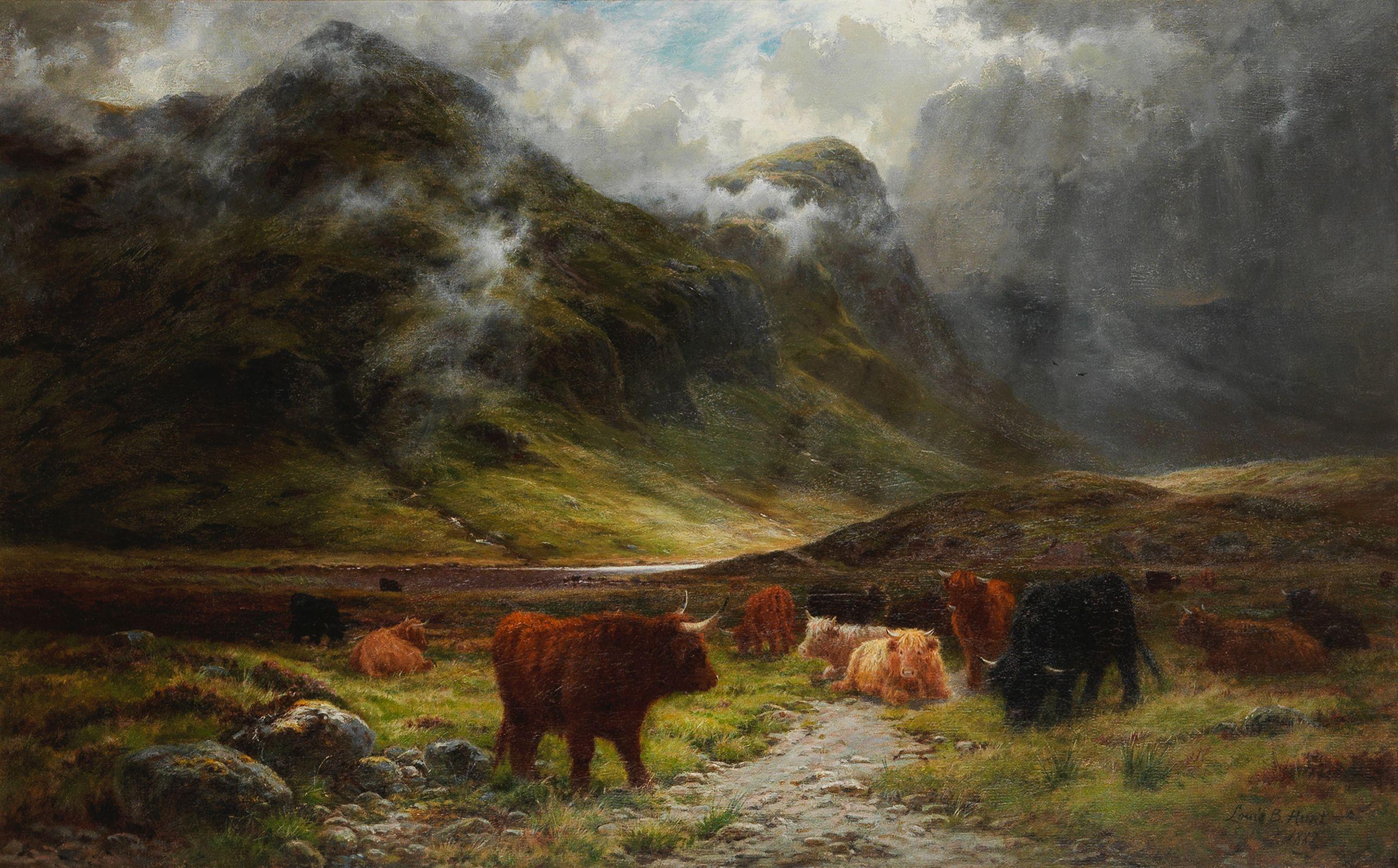 Louis Bosworth Hurt - \'Sunshine after Rain, Loch Etive, Glencoe\'