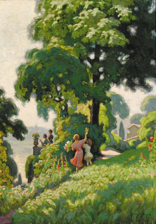 Louis Bourgeois Borgex - Morning Sunshine in the Garden