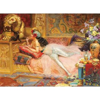 Louis Chalon - Odalisque Au Singelouis Chalon ; Odalisque With A Monkey ; Signed Upper Right ; Oil On Panel