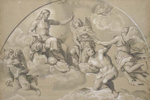 Louis Chéron - A Captive Brought Before The Throne of Christ