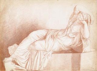 Louis-Claude Vassé - Ariane allongée, d\'après l\'antique