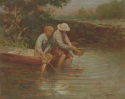 Louis Comfort Tiffany - Boys Fishing