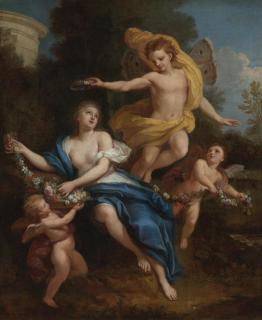 Louis De Boulogne The Younger - Zephyr Crowning Flora