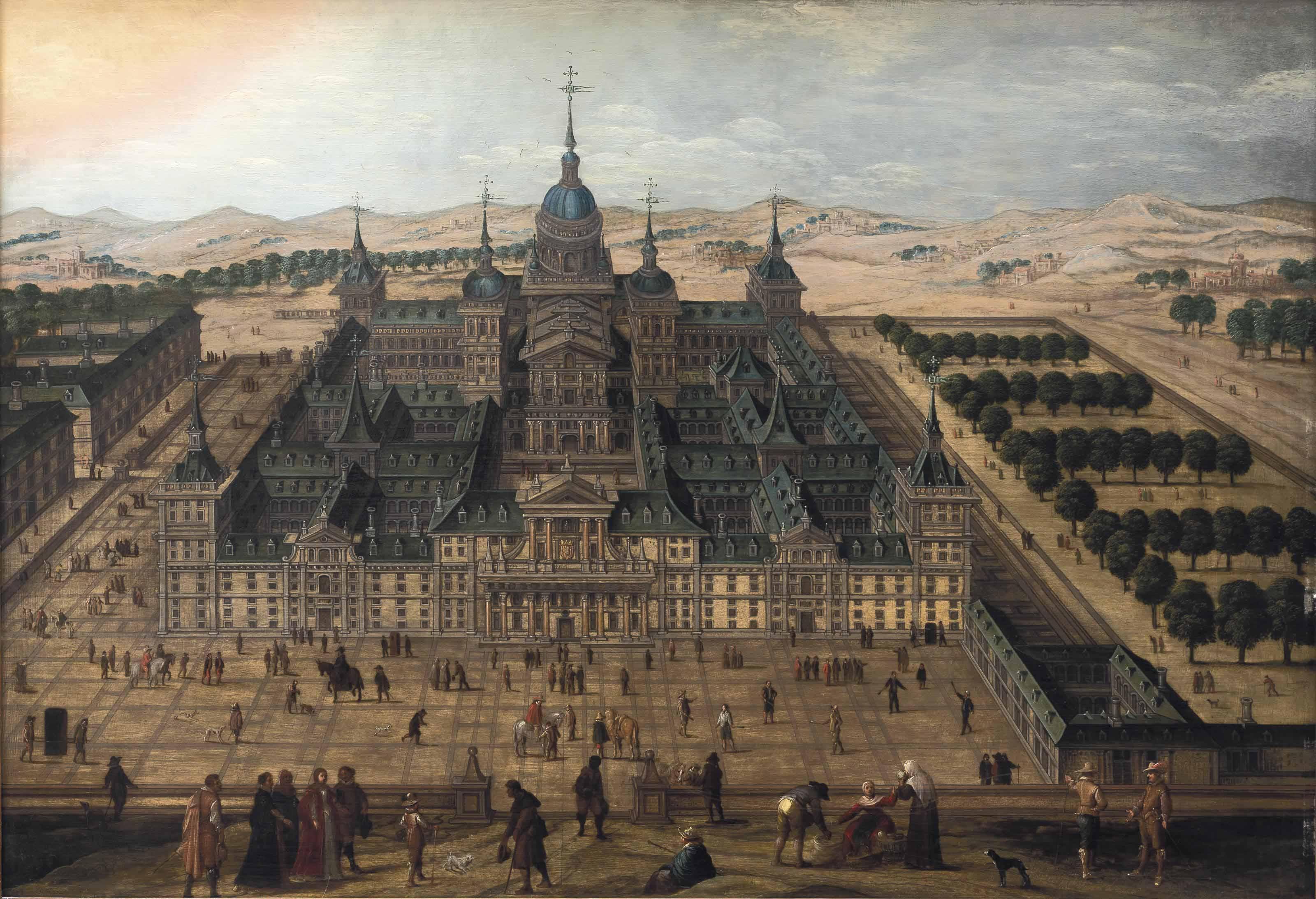 Louis De Caullery - View Of The Royal Monastery Of San Lorenzo De El Escorial