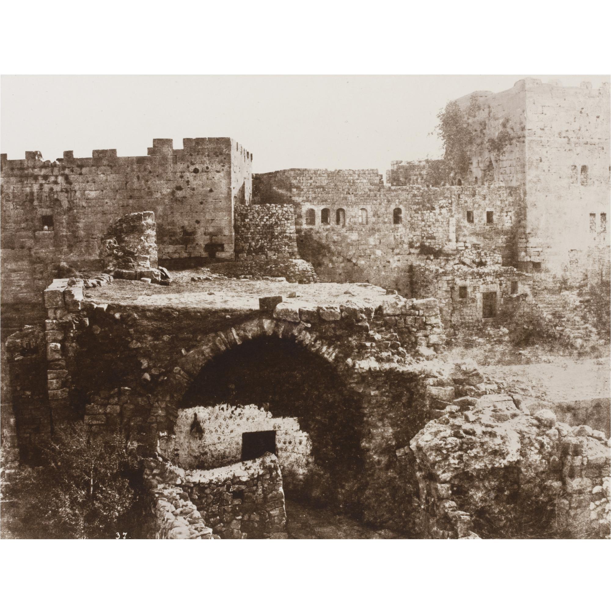 Louis De Clercq - \'Krak Des Chevaliers (Kalaat Al-Hosni), Vue Partielle Du Refuge Ou Troisième Enceinte\', C. 1859