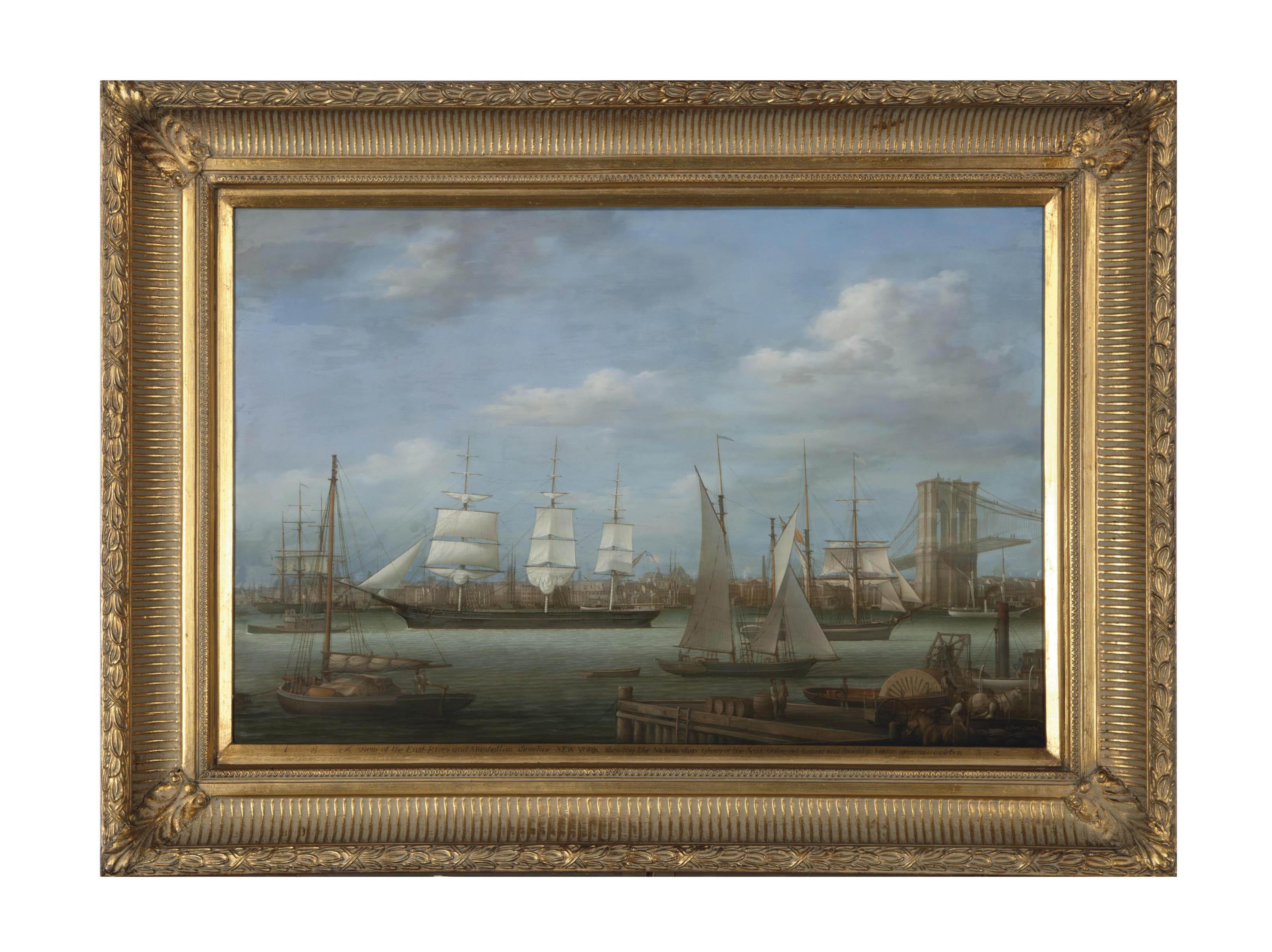 Louis Dodd - A view of the East River and Manhattan shoreline