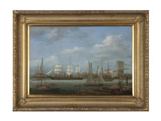 Louis Dodd - A view of the East River and Manhattan shoreline