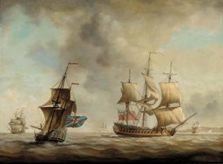 Louis Dodd - British Frigates And An Admiralty Yacht In The Channel