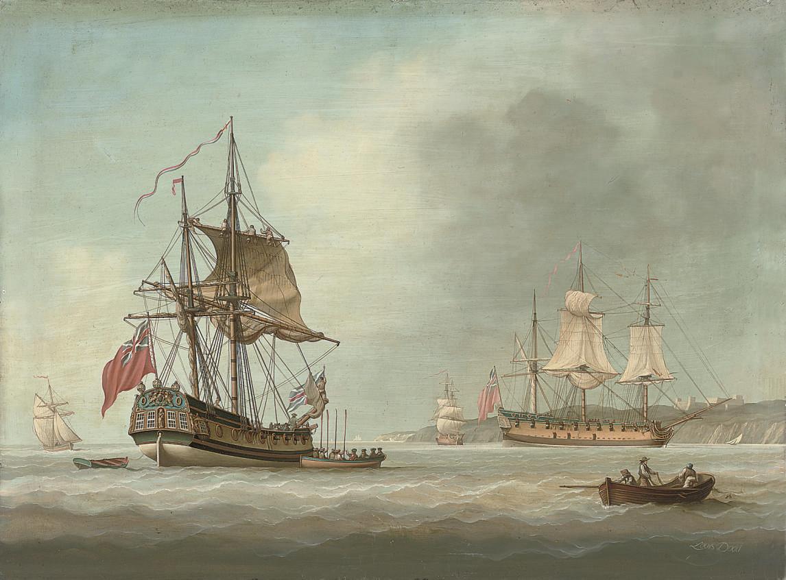 Louis Dodd - Men-o\'war at their anchorage