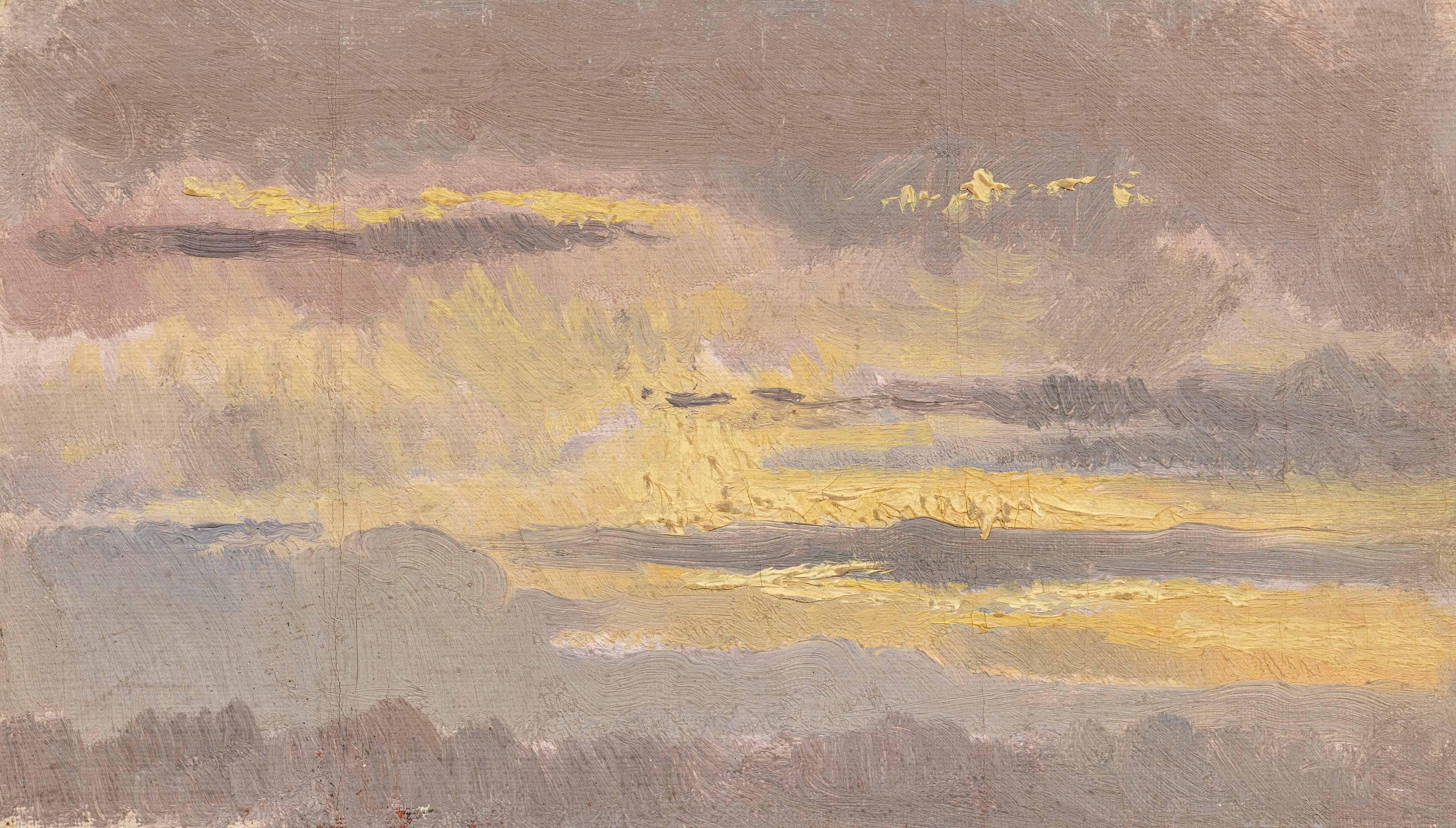 Louis Douzette - Abend über Alt-Prerow.