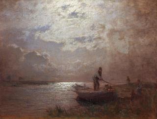 Louis Douzette - Angler am Bodden.