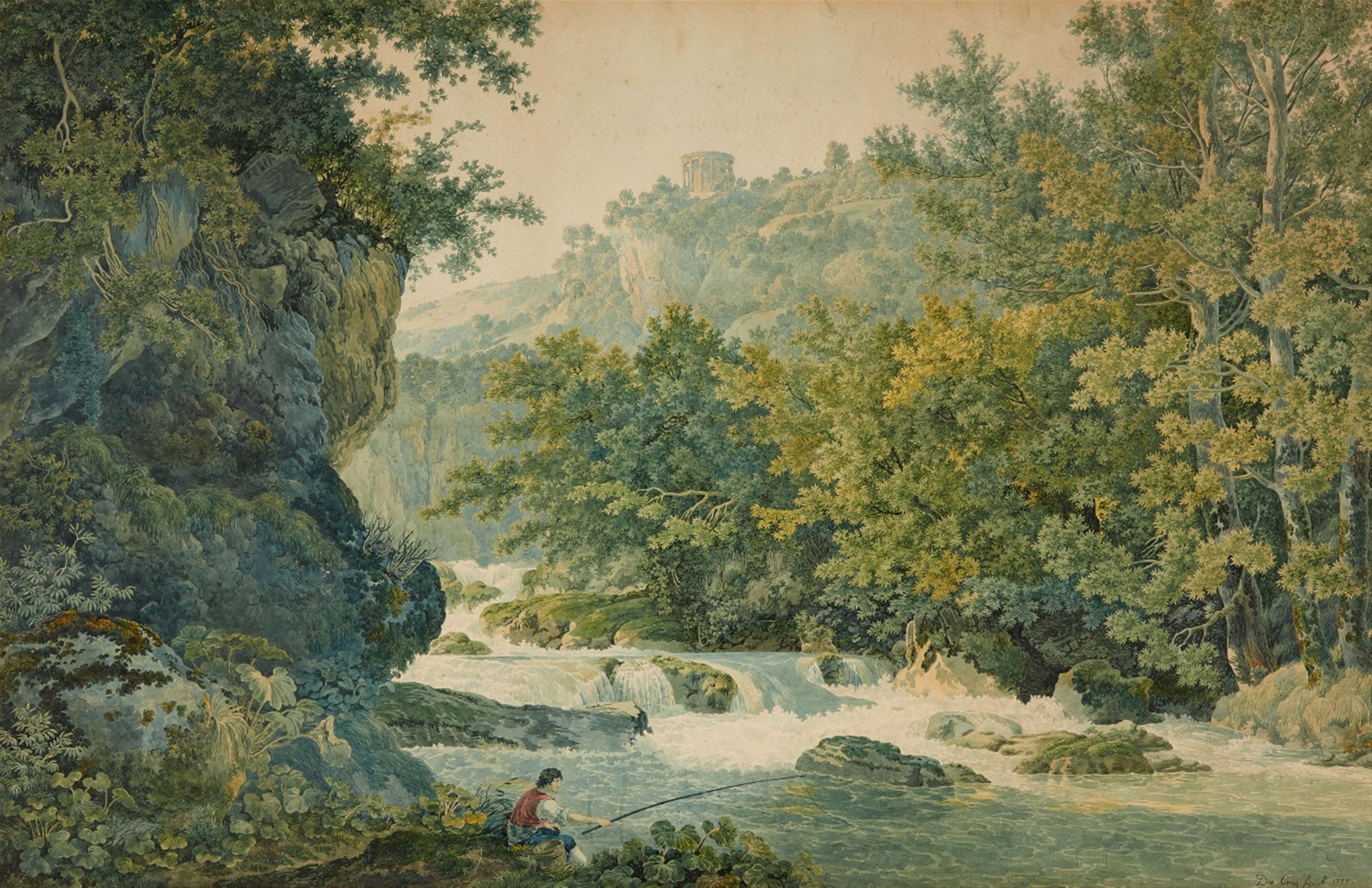 Louis Ducros - Angler bei Tivoli