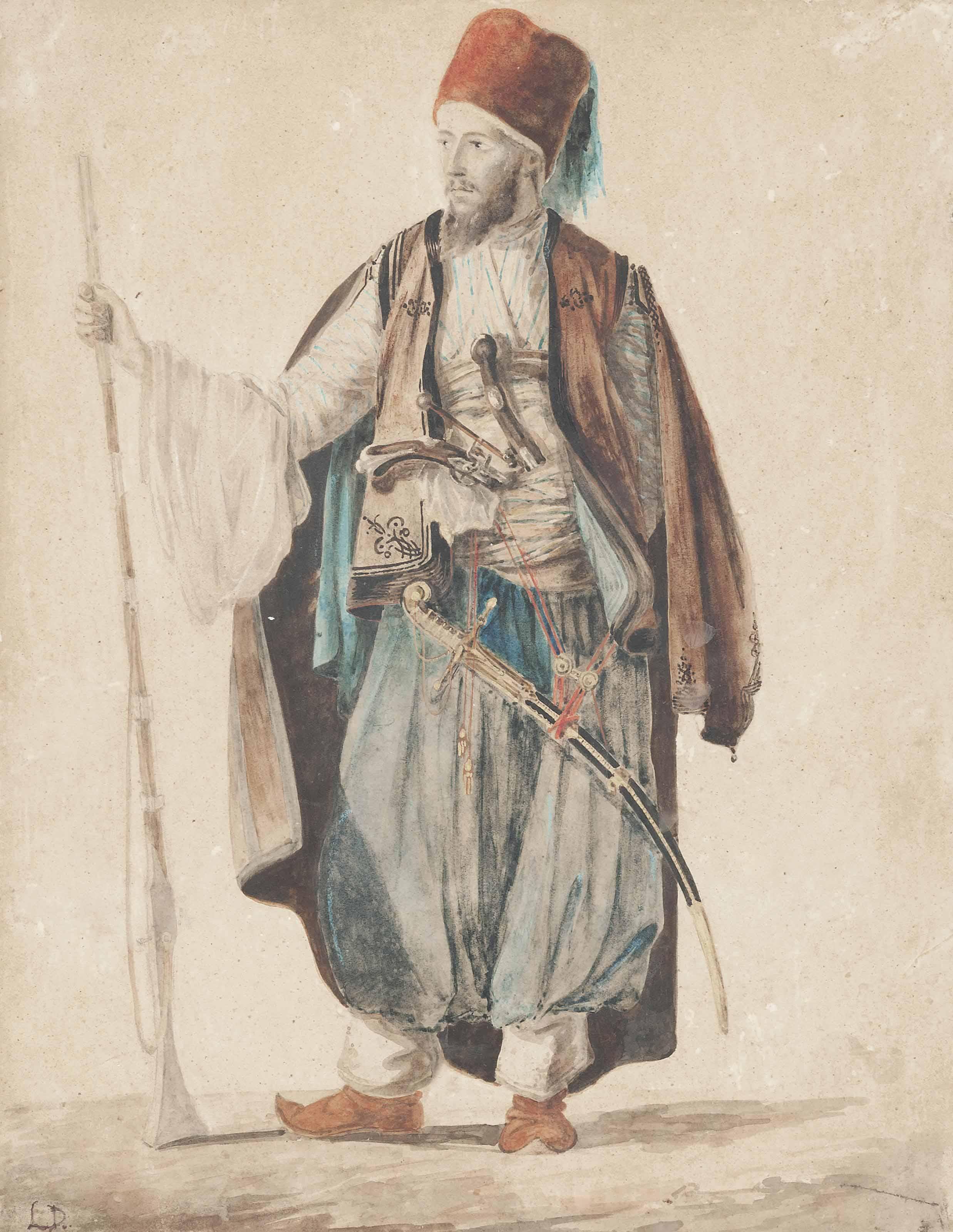 Louis Dupré - Portrait Of An Ottoman From Galata