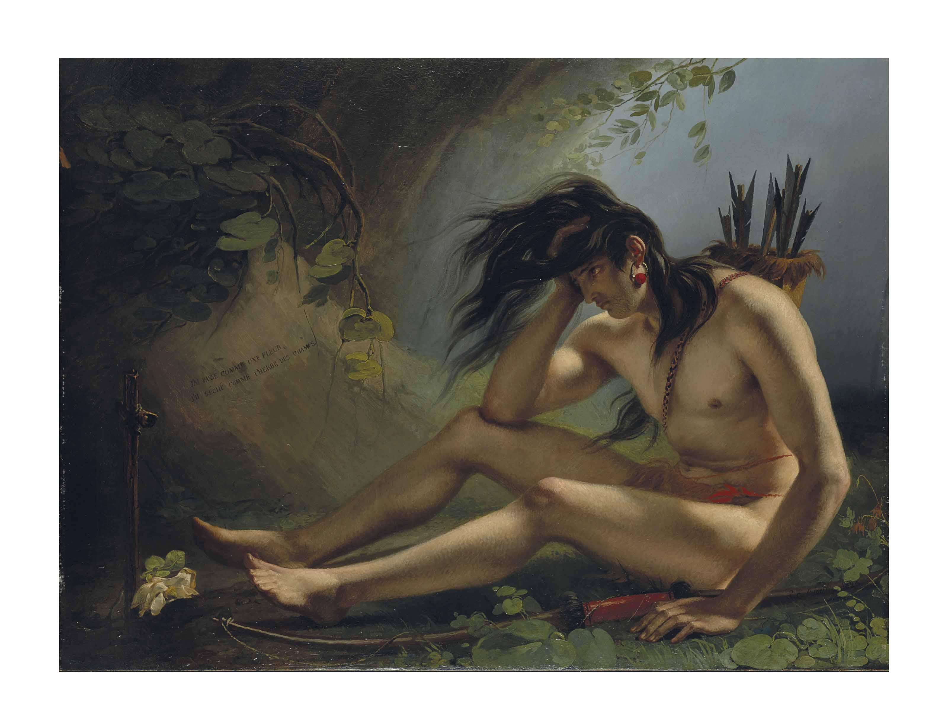 Louis Édouard Rioult - Chactas au tombeau d\'Atala, d\'après le roman de Chateaubriand