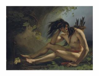 Louis Édouard Rioult - Chactas au tombeau d\'Atala, d\'après le roman de Chateaubriand