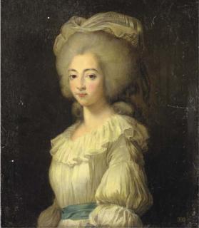 Louis Edouard Rioult - Portrait de Marie Joséphine-Louise de Savoie, Comtesse de Provence (1753-1810)