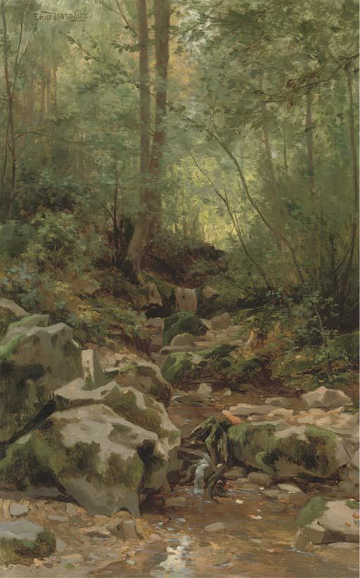 Louis Emile Dardoize - The River In The Wood; And The Orchard