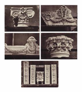 Louis-Emile Durandelle - Five architectural studies from \'Le Nouvel Opéra de Paris - Sculpture Ornementale\', c. 1875